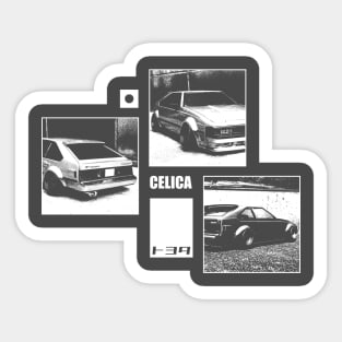 TOYOTA CELICA XX 2800GT A60 Black 'N White Archive (Black Version) Sticker